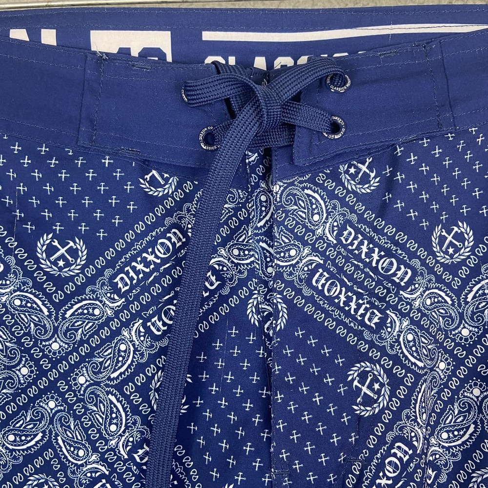 Dixxon Board Shorts Mens Size 40 Blue Paisley Bandana Swim Trunks Surf Beach Dra - Picture 3 of 12